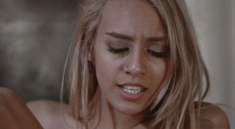 Skinny pornstar Janice Griffith cums hard during intense sex action